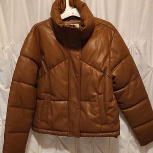 Sebby Women's Brown Puffer Jacket